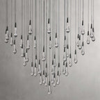Soltaire Modern 17'' 24'' 36'' 58'' Round Chandelier Lighting - fovolighting