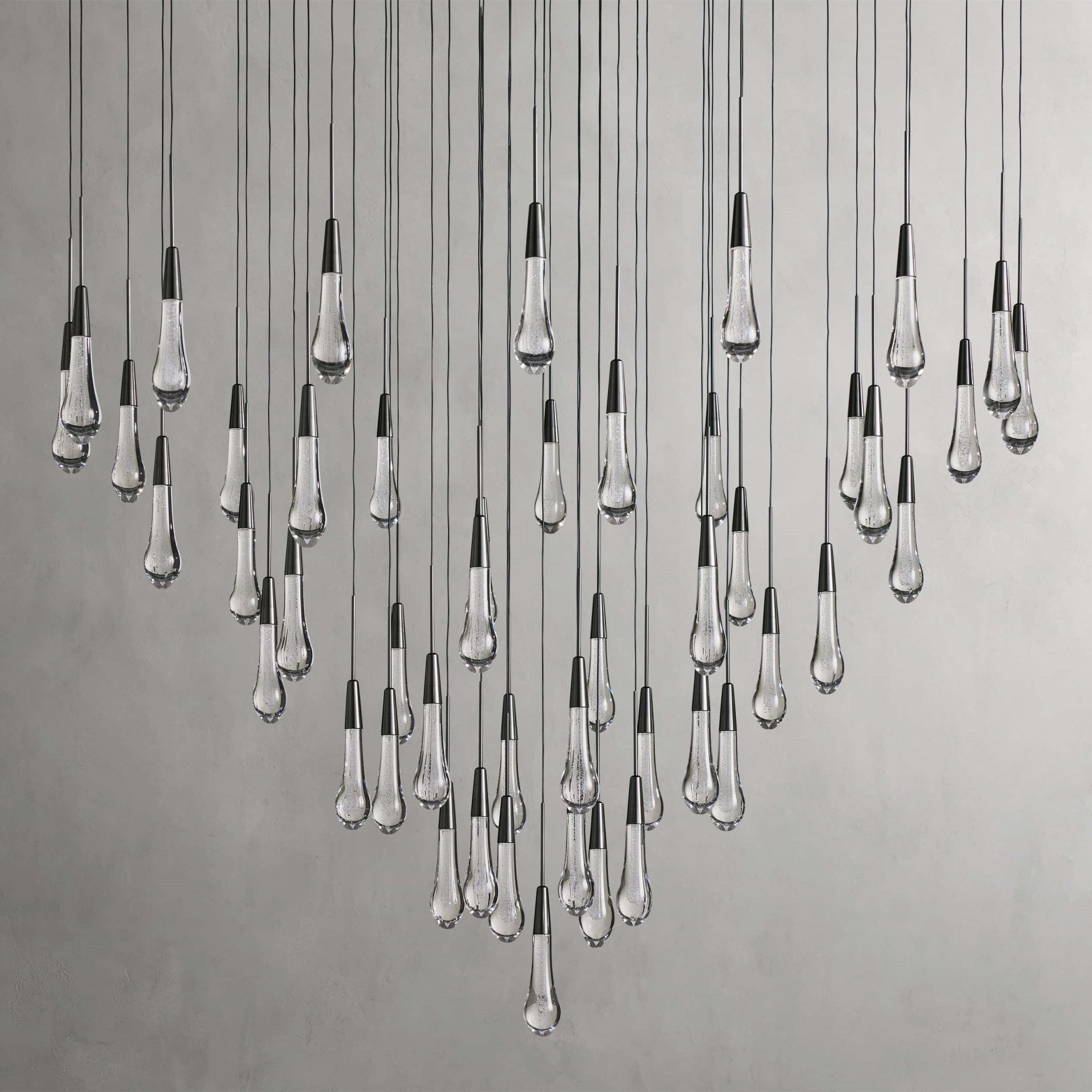 Soltaire Modern 17'' 24'' 36'' 58'' Round Chandelier Lighting - fovolighting