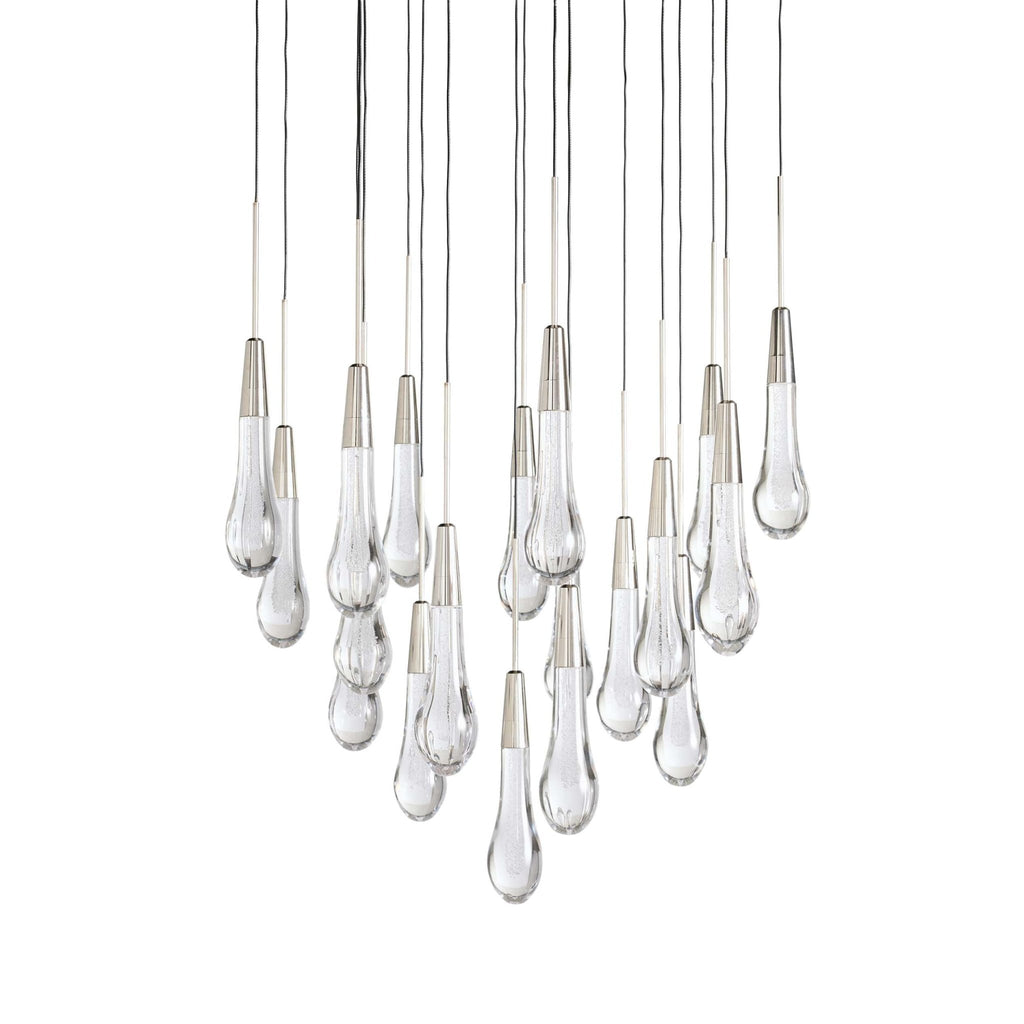 Soltaire Modern 17'' 24'' 36'' 58'' Round Chandelier Lighting - fovolighting