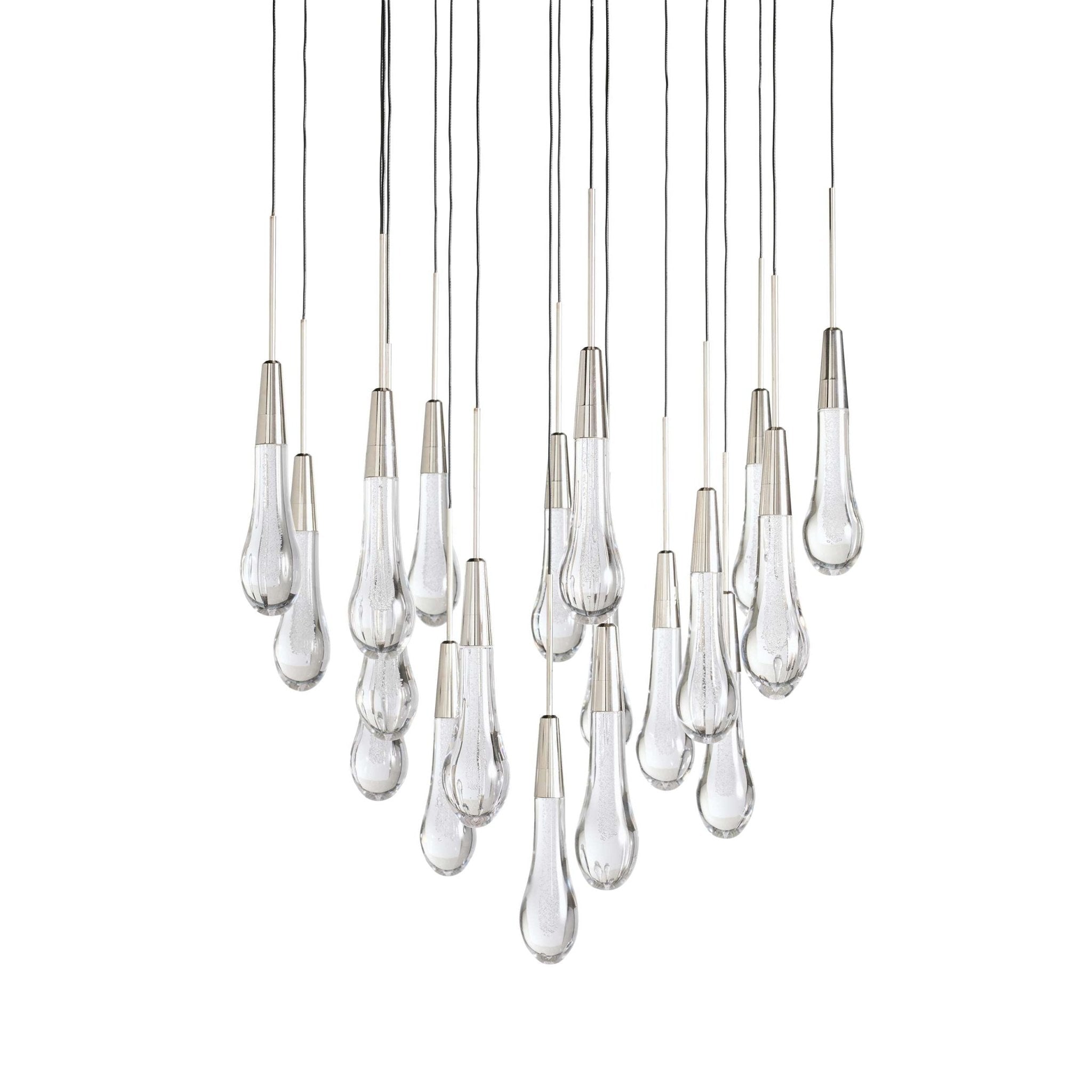 Soltaire Modern 17'' 24'' 36'' 58'' Round Chandelier Lighting - fovolighting