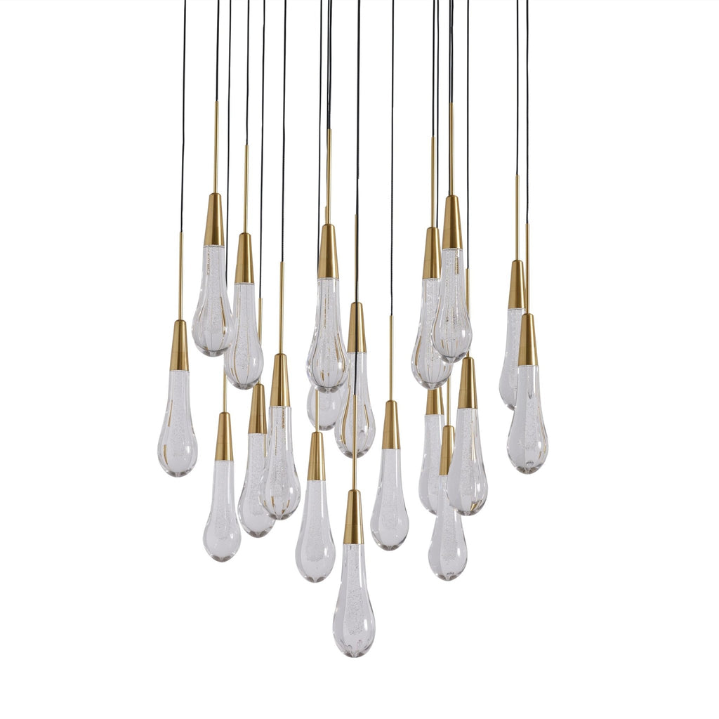 Soltaire Modern 17'' 24'' 36'' 58'' Round Chandelier Lighting - fovolighting