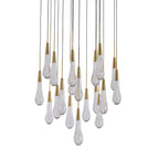 Soltaire Modern 17'' 24'' 36'' 58'' Round Chandelier Lighting - fovolighting
