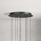 Soltaire Modern 17'' 24'' 36'' 58'' Round Chandelier Lighting - fovolighting