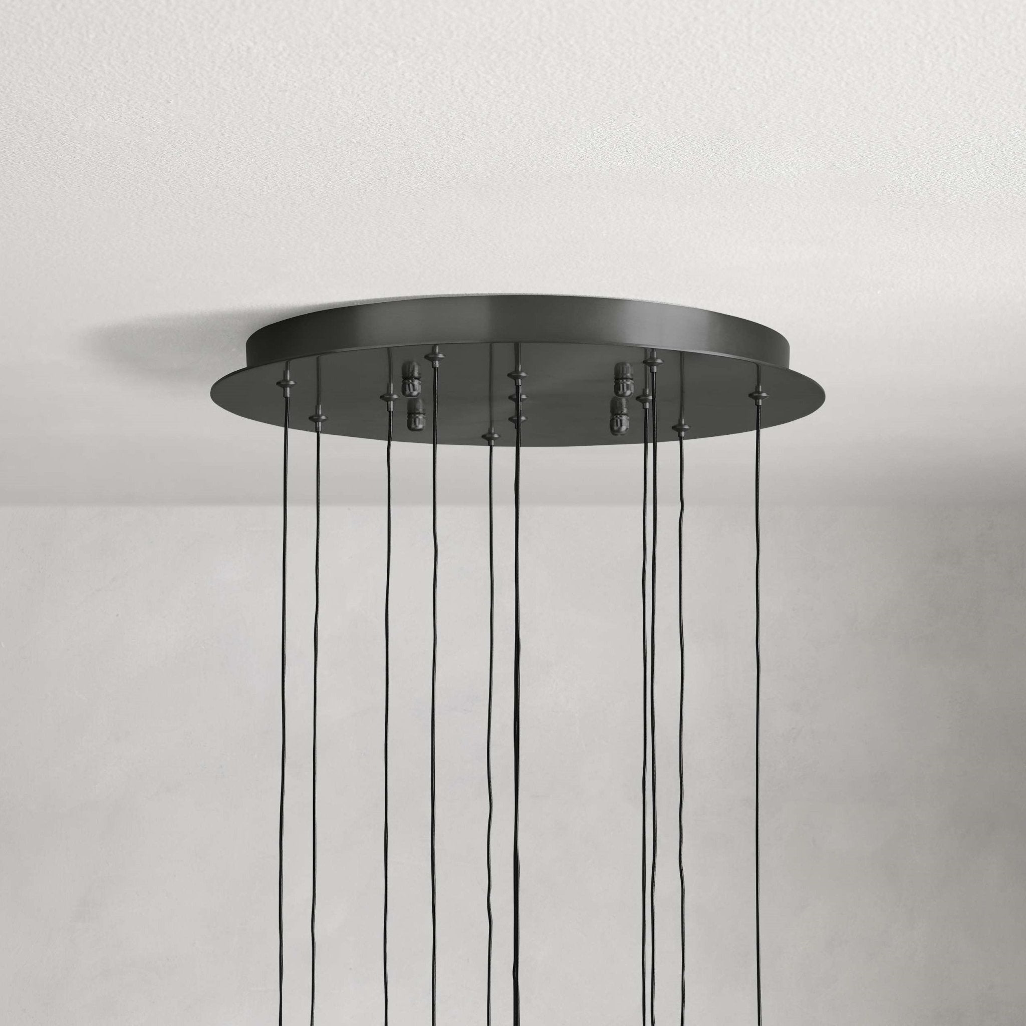 Soltaire Modern 17'' 24'' 36'' 58'' Round Chandelier Lighting - fovolighting