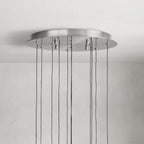 Soltaire Modern 17'' 24'' 36'' 58'' Round Chandelier Lighting - fovolighting