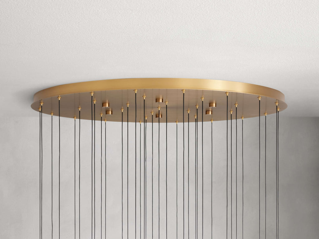 Soltaire Modern 17'' 24'' 36'' 58'' Round Chandelier Lighting - fovolighting
