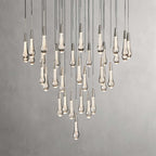 Soltaire Modern 17'' 24'' 36'' 58'' Round Chandelier Lighting - fovolighting