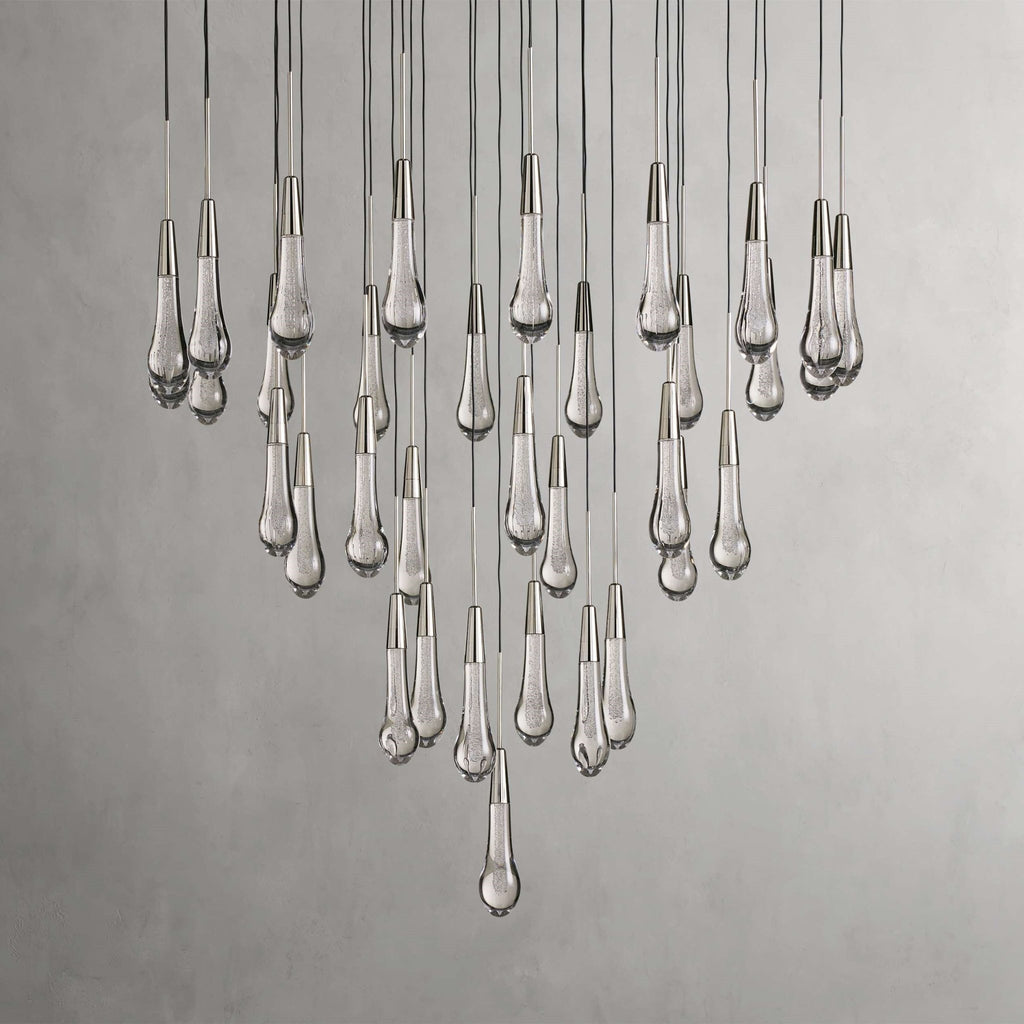 Soltaire Modern 17'' 24'' 36'' 58'' Round Chandelier Lighting - fovolighting