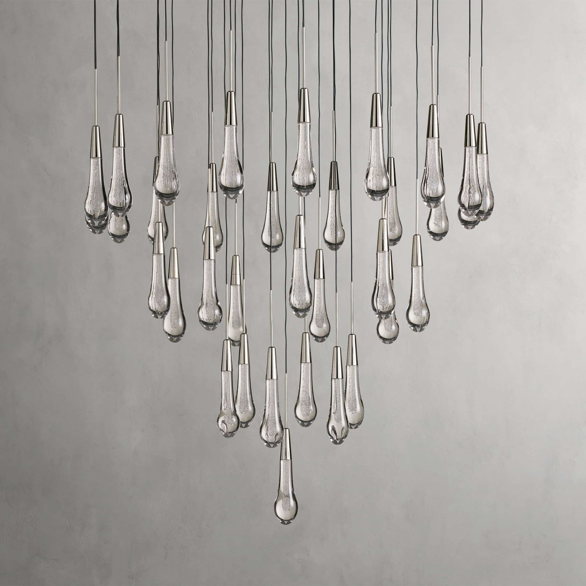 Soltaire Modern 17'' 24'' 36'' 58'' Round Chandelier Lighting - fovolighting
