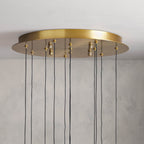 Soltaire Modern 17'' 24'' 36'' 58'' Round Chandelier Lighting - fovolighting