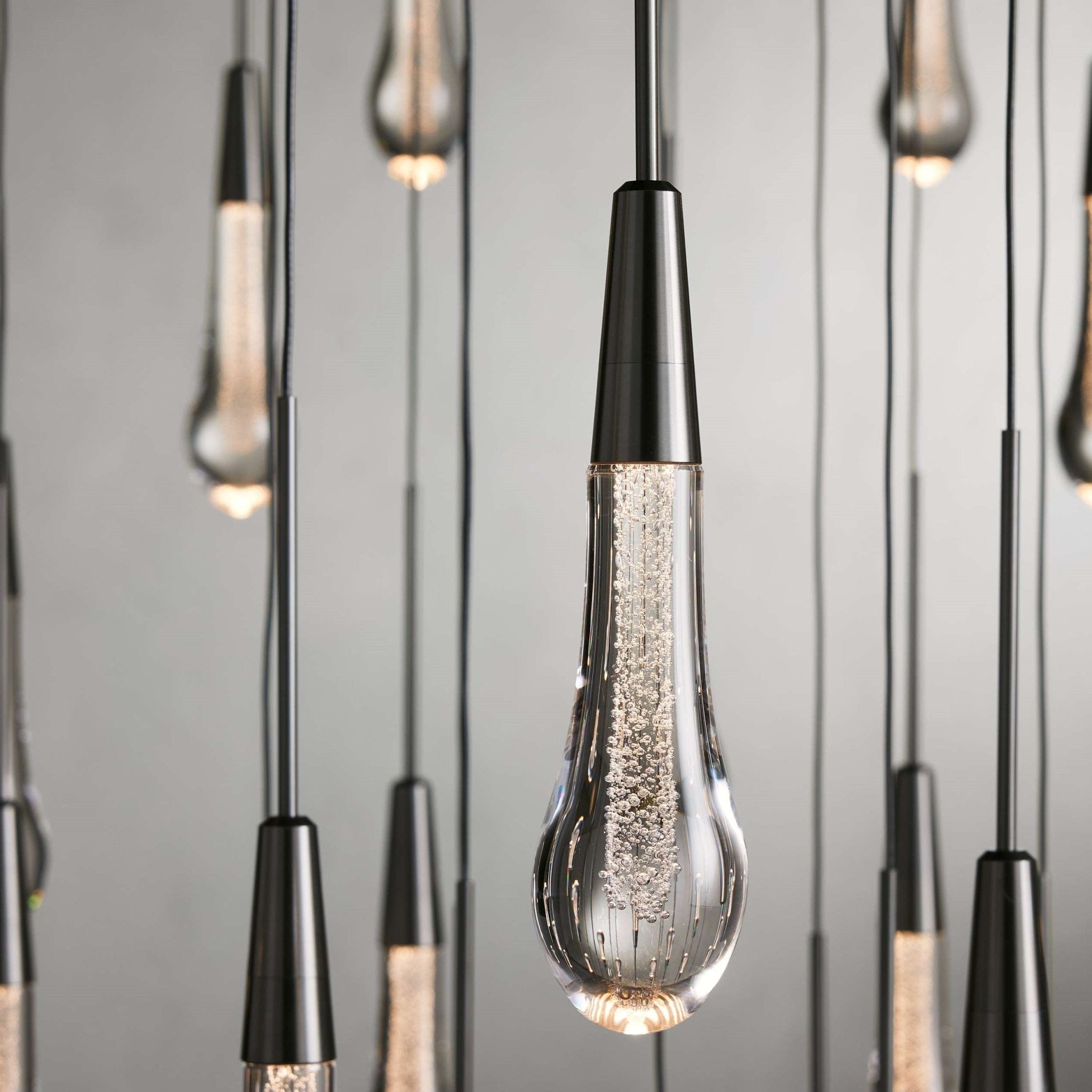 Soltaire Modern 17'' 24'' 36'' 58'' Round Chandelier Lighting - fovolighting