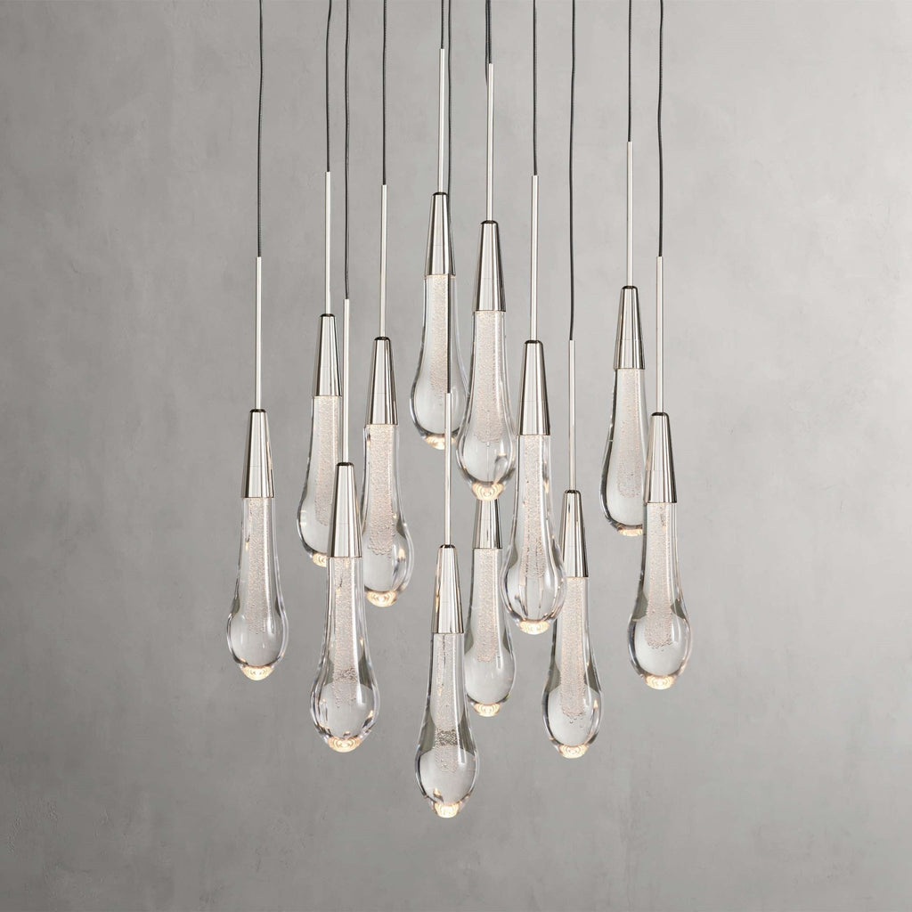 Soltaire Modern 17'' 24'' 36'' 58'' Round Chandelier Lighting - fovolighting