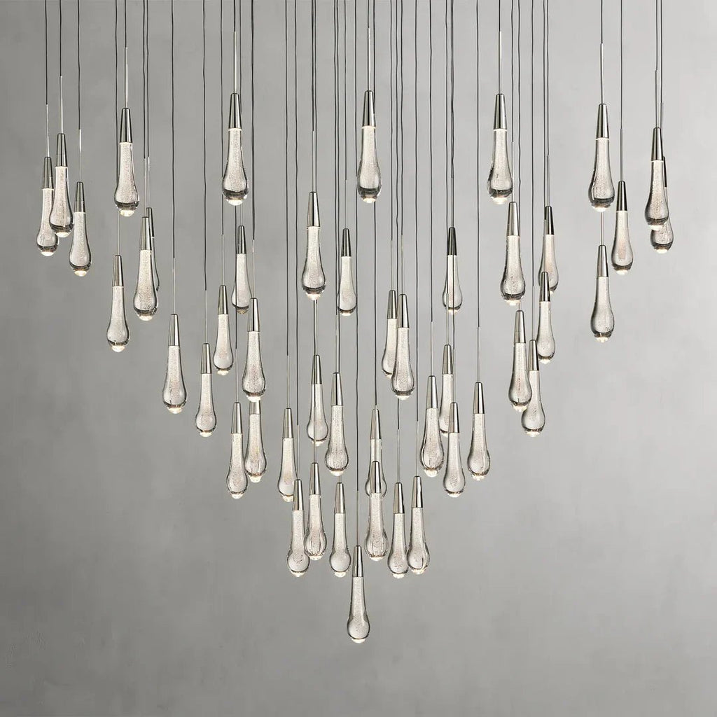 Soltaire Modern 17'' 24'' 36'' 58'' Round Chandelier Lighting - fovolighting