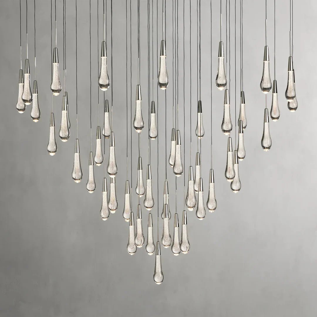 Soltaire Modern 17'' 24'' 36'' 58'' Round Chandelier Lighting - fovolighting