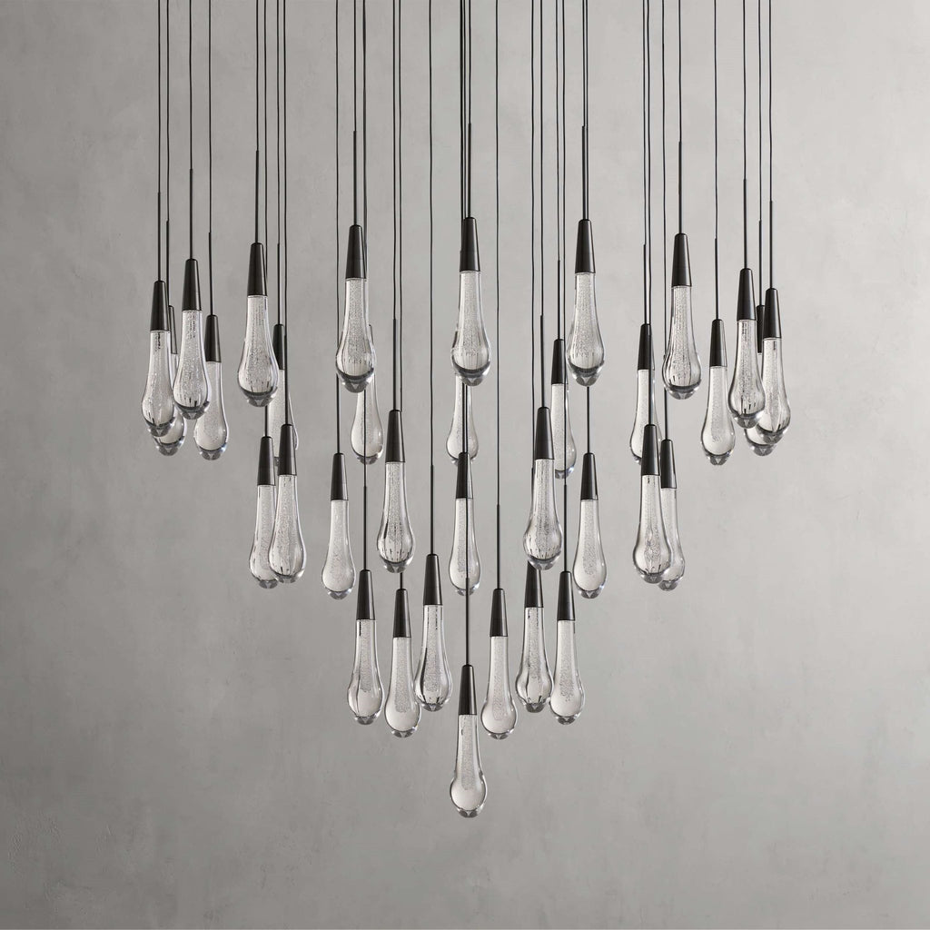 Soltaire Modern 17'' 24'' 36'' 58'' Round Chandelier Lighting - fovolighting