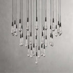 Soltaire Modern 17'' 24'' 36'' 58'' Round Chandelier Lighting - fovolighting
