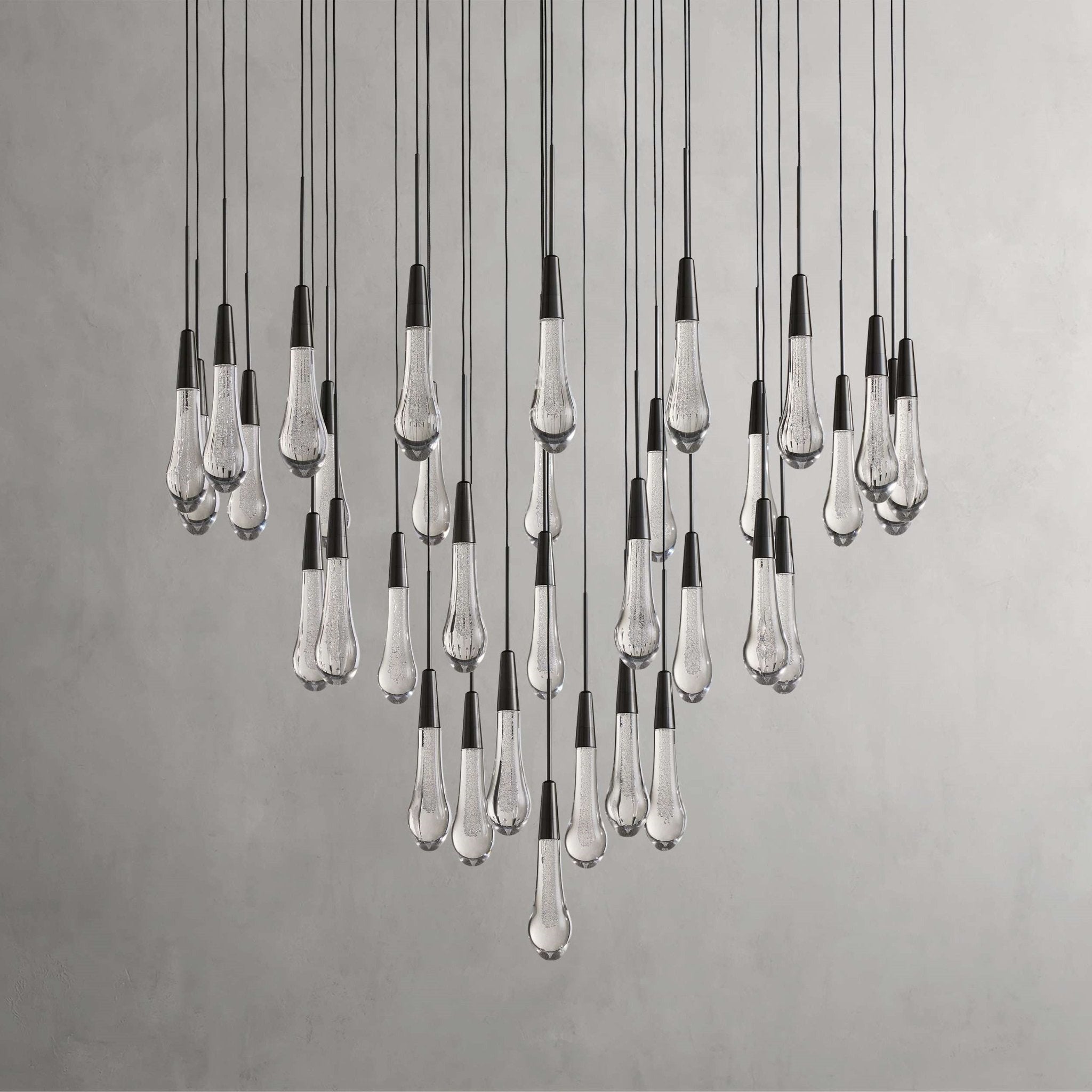 Soltaire Modern 17'' 24'' 36'' 58'' Round Chandelier Lighting - fovolighting