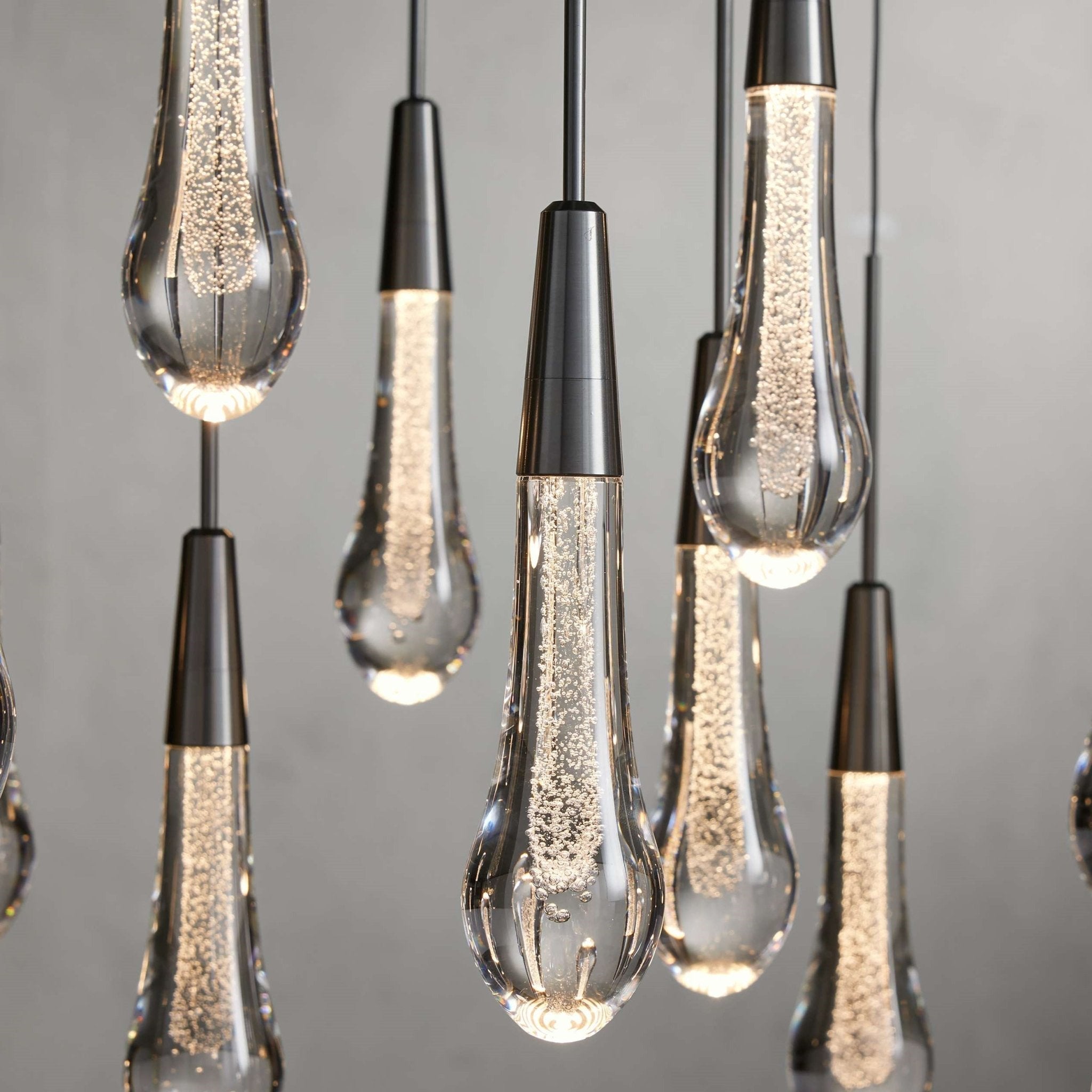 Soltaire Modern 17'' 24'' 36'' 58'' Round Chandelier Lighting - fovolighting