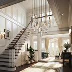 Soltaire Modern 17'' 24'' 36'' 58'' Round Chandelier Lighting - fovolighting