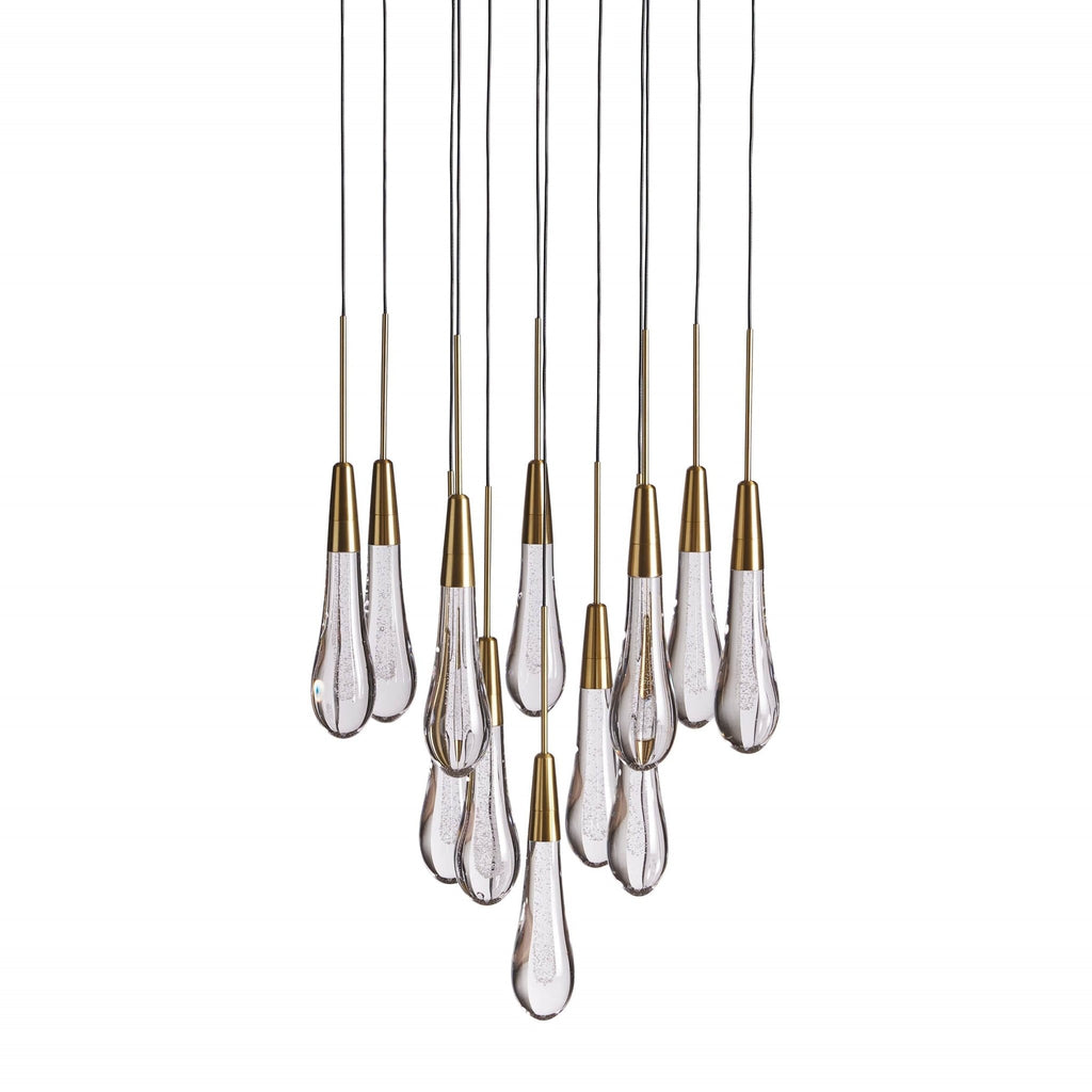 Soltaire Modern 17'' 24'' 36'' 58'' Round Chandelier Lighting - fovolighting