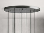 Soltaire Modern 17'' 24'' 36'' 58'' Round Chandelier Lighting - fovolighting