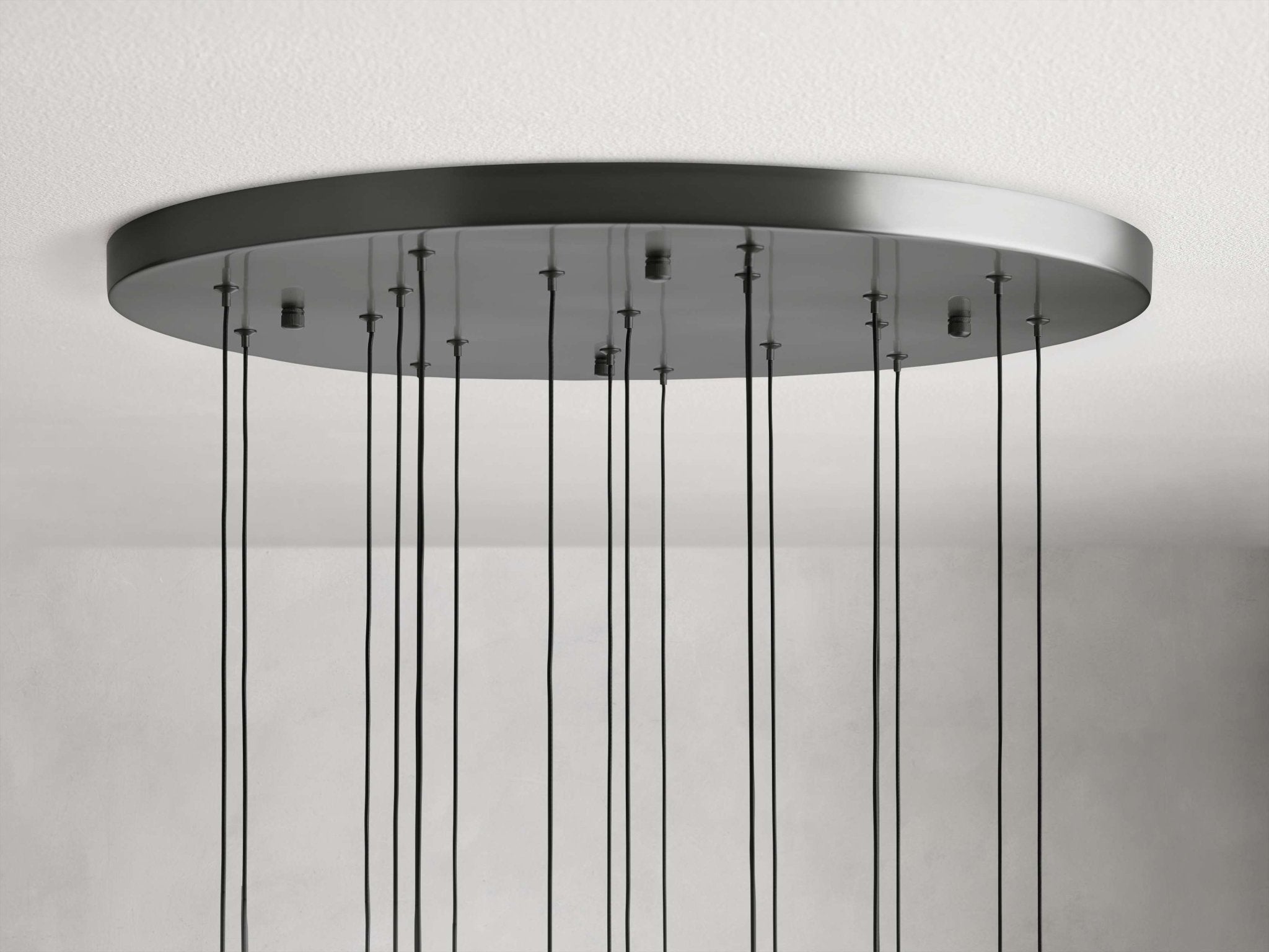 Soltaire Modern 17'' 24'' 36'' 58'' Round Chandelier Lighting - fovolighting