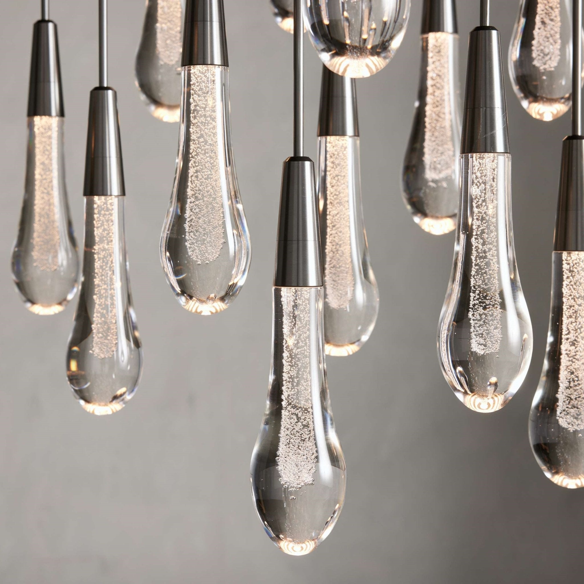 Soltaire Modern 17'' 24'' 36'' 58'' Round Chandelier Lighting - fovolighting