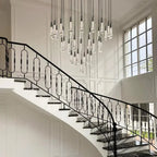 Soltaire Modern 17'' 24'' 36'' 58'' Round Chandelier Lighting - fovolighting