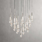 Soltaire Modern 17'' 24'' 36'' 58'' Round Chandelier Lighting - fovolighting