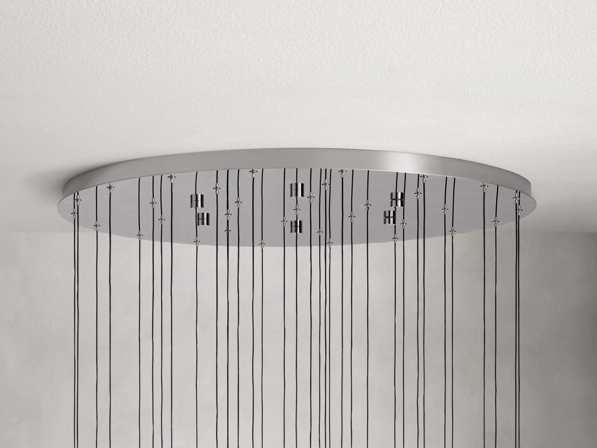 Soltaire Modern 17'' 24'' 36'' 58'' Round Chandelier Lighting - fovolighting