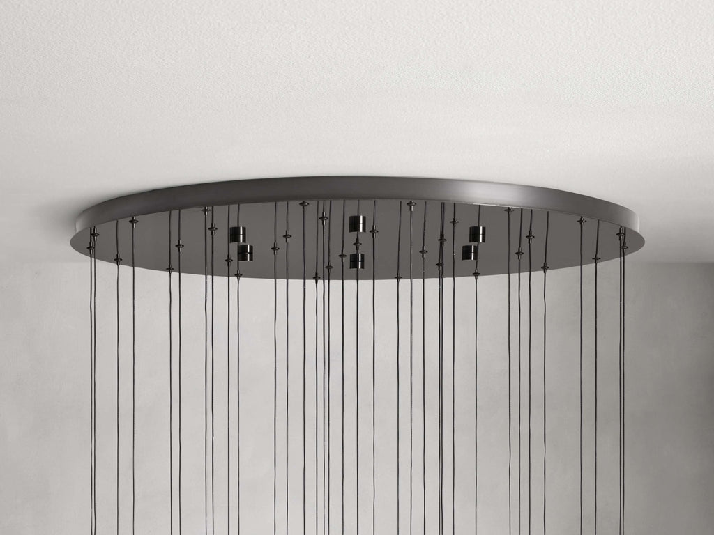 Soltaire Modern 17'' 24'' 36'' 58'' Round Chandelier Lighting - fovolighting