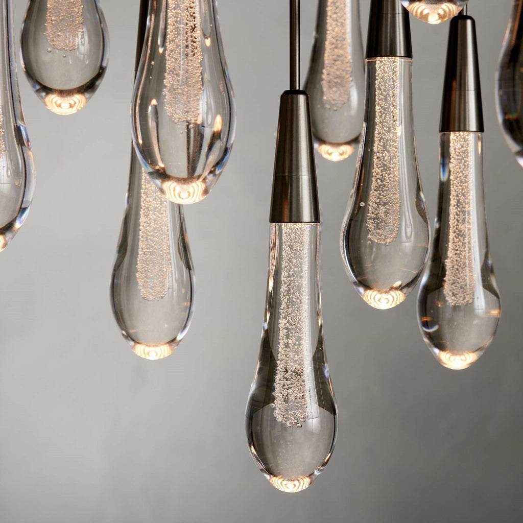Soltaire Modern 17'' 24'' 36'' 58'' Round Chandelier Lighting - fovolighting