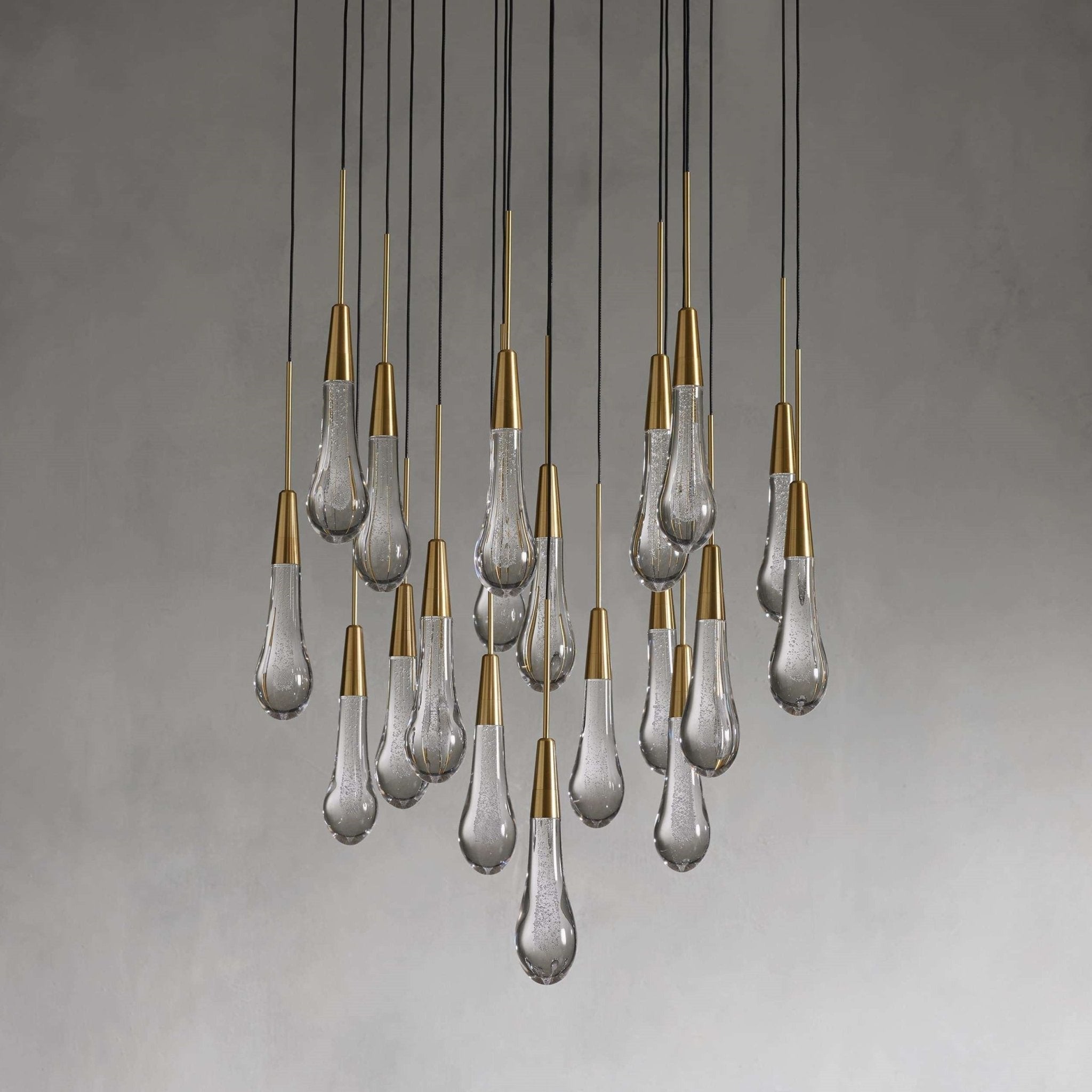 Soltaire Modern 17'' 24'' 36'' 58'' Round Chandelier Lighting - fovolighting