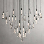 Soltaire Modern 17'' 24'' 36'' 58'' Round Chandelier Lighting - fovolighting