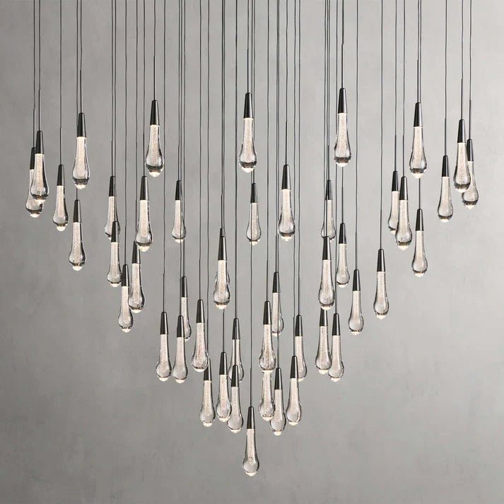 Soltaire Modern 17'' 24'' 36'' 58'' Round Chandelier Lighting - fovolighting
