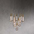 Soltaire Modern 17'' 24'' 36'' 58'' Round Chandelier Lighting - fovolighting