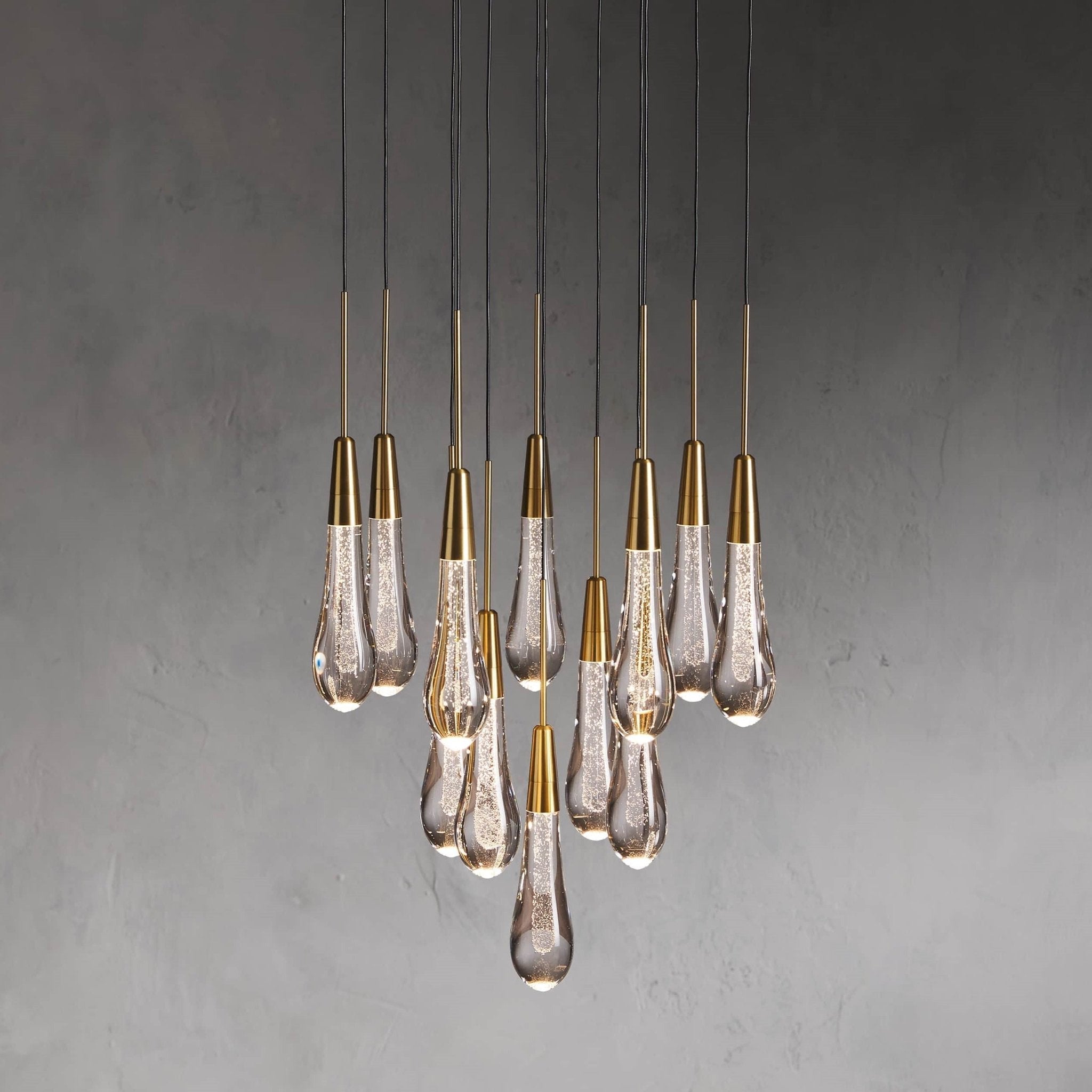 Soltaire Modern 17'' 24'' 36'' 58'' Round Chandelier Lighting - fovolighting