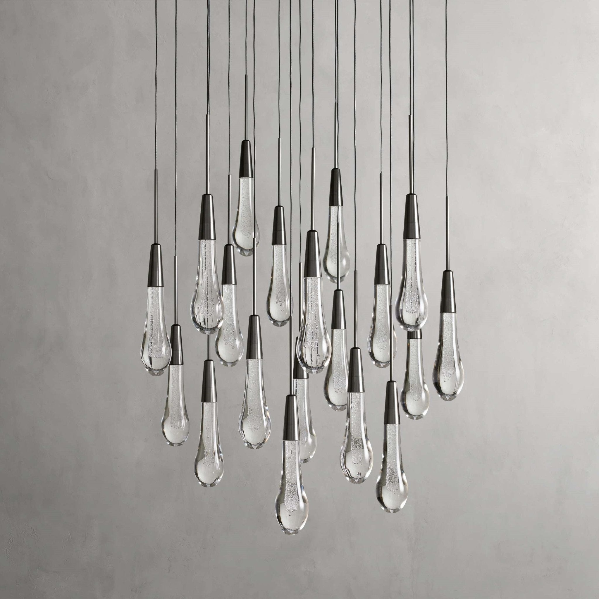 Soltaire Modern 17'' 24'' 36'' 58'' Round Chandelier Lighting - fovolighting