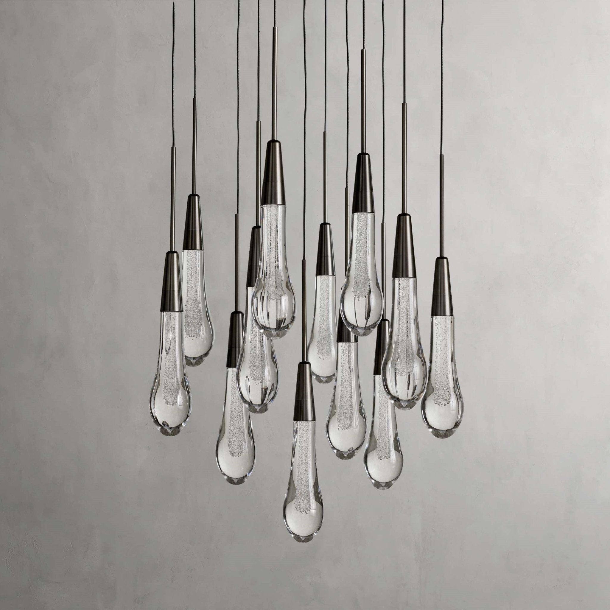 Soltaire Modern 17'' 24'' 36'' 58'' Round Chandelier Lighting - fovolighting