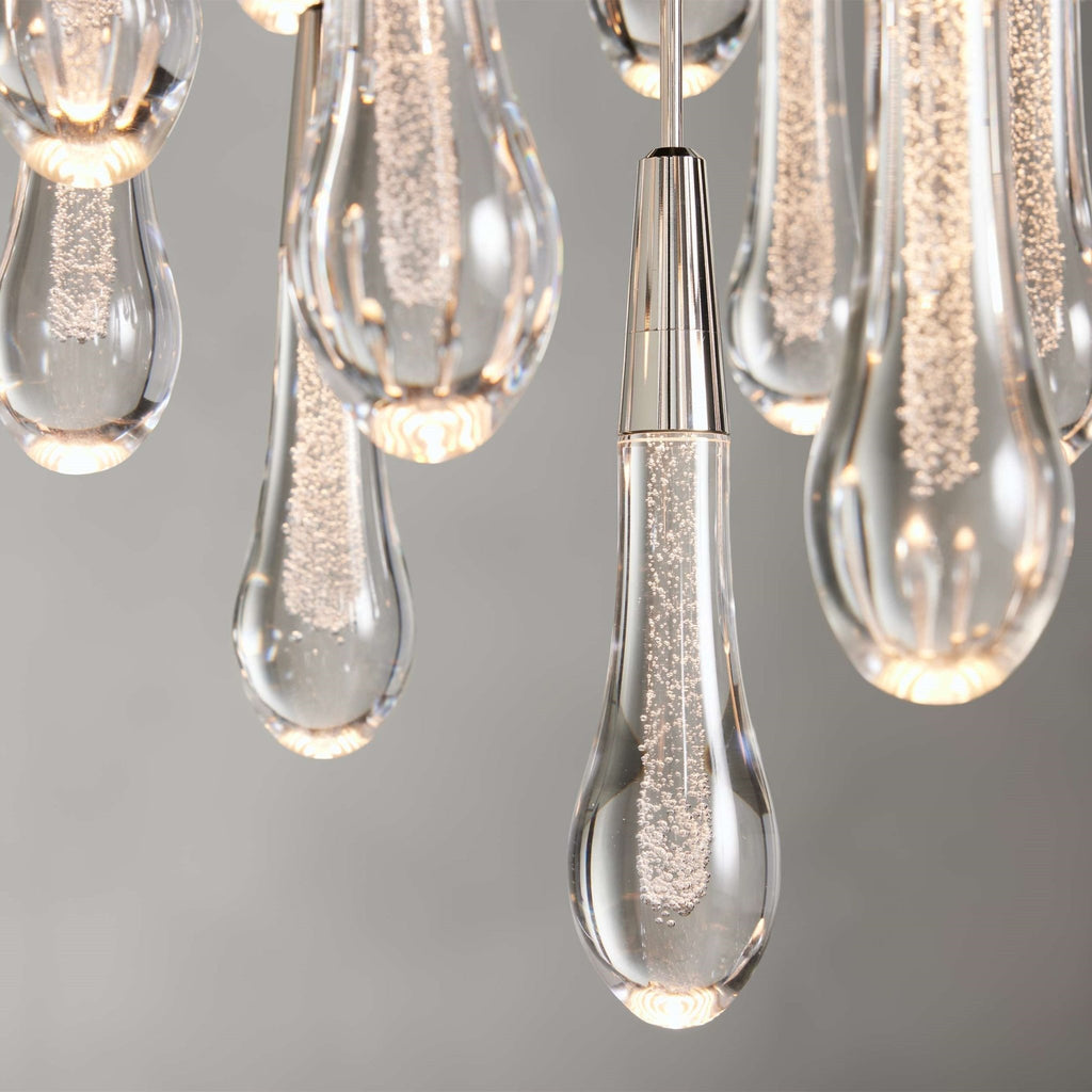Soltaire Modern 17'' 24'' 36'' 58'' Round Chandelier Lighting - fovolighting