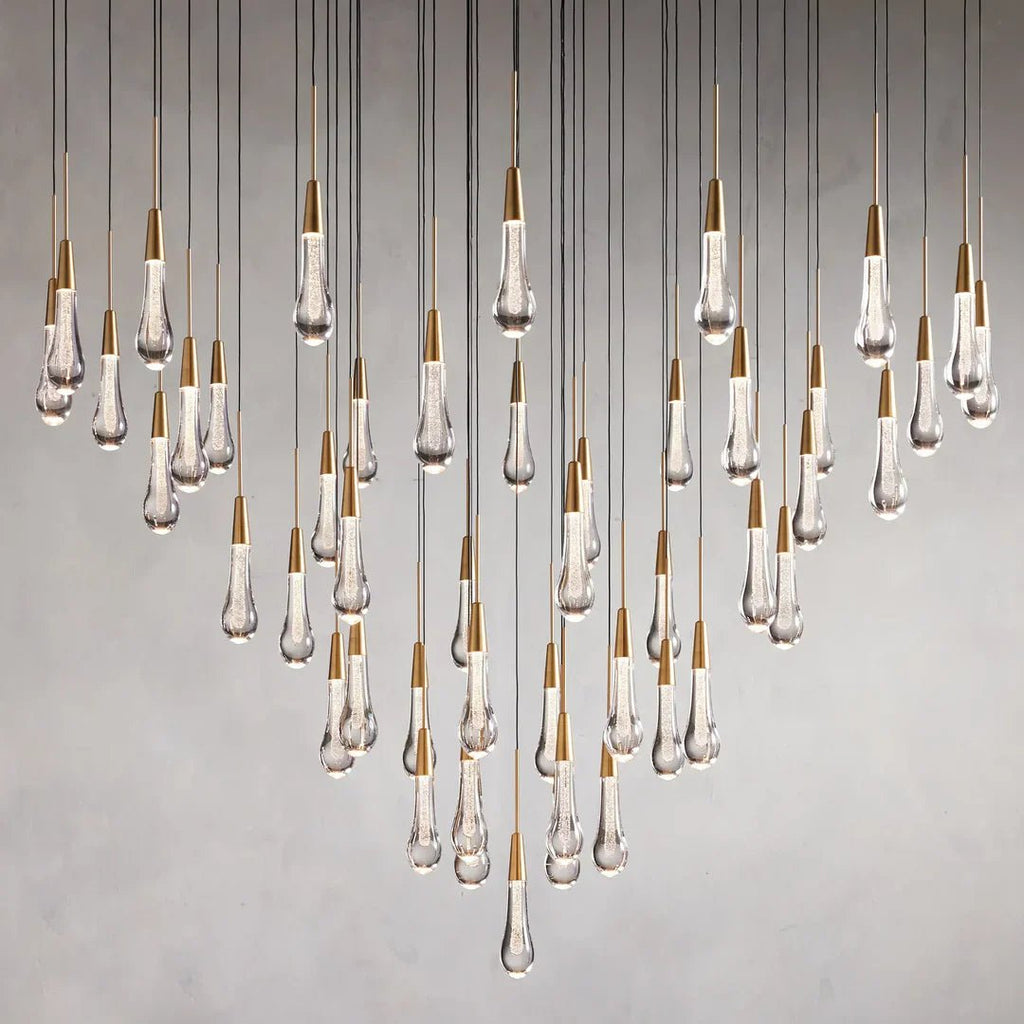 Soltaire Modern 17'' 24'' 36'' 58'' Round Chandelier Lighting - fovolighting