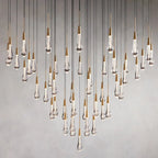 Soltaire Modern 17'' 24'' 36'' 58'' Round Chandelier Lighting - fovolighting