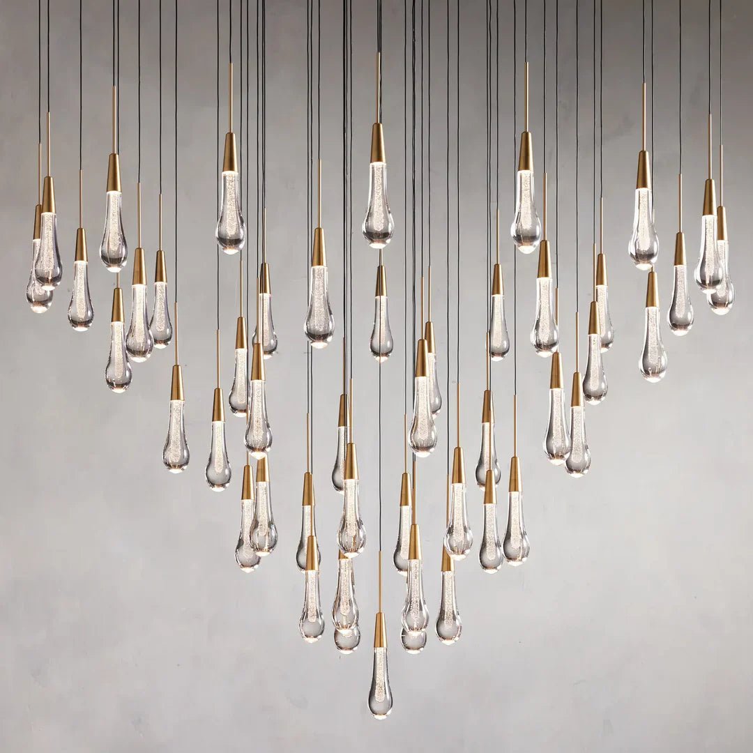 Soltaire Modern 17'' 24'' 36'' 58'' Round Chandelier Lighting - fovolighting