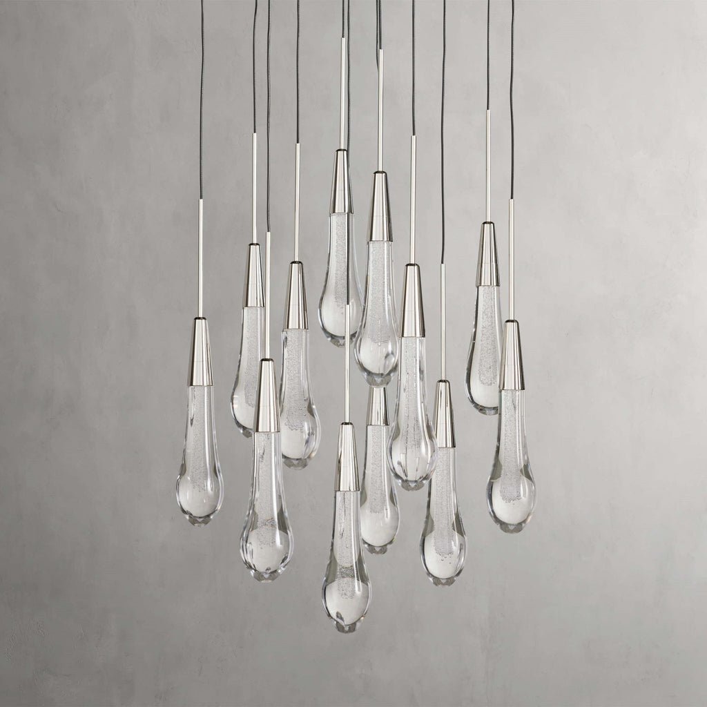 Soltaire Modern 17'' 24'' 36'' 58'' Round Chandelier Lighting - fovolighting