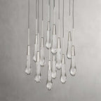 Soltaire Modern 17'' 24'' 36'' 58'' Round Chandelier Lighting - fovolighting