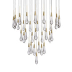 Soltaire Modern 17'' 24'' 36'' 58'' Round Chandelier Lighting - fovolighting
