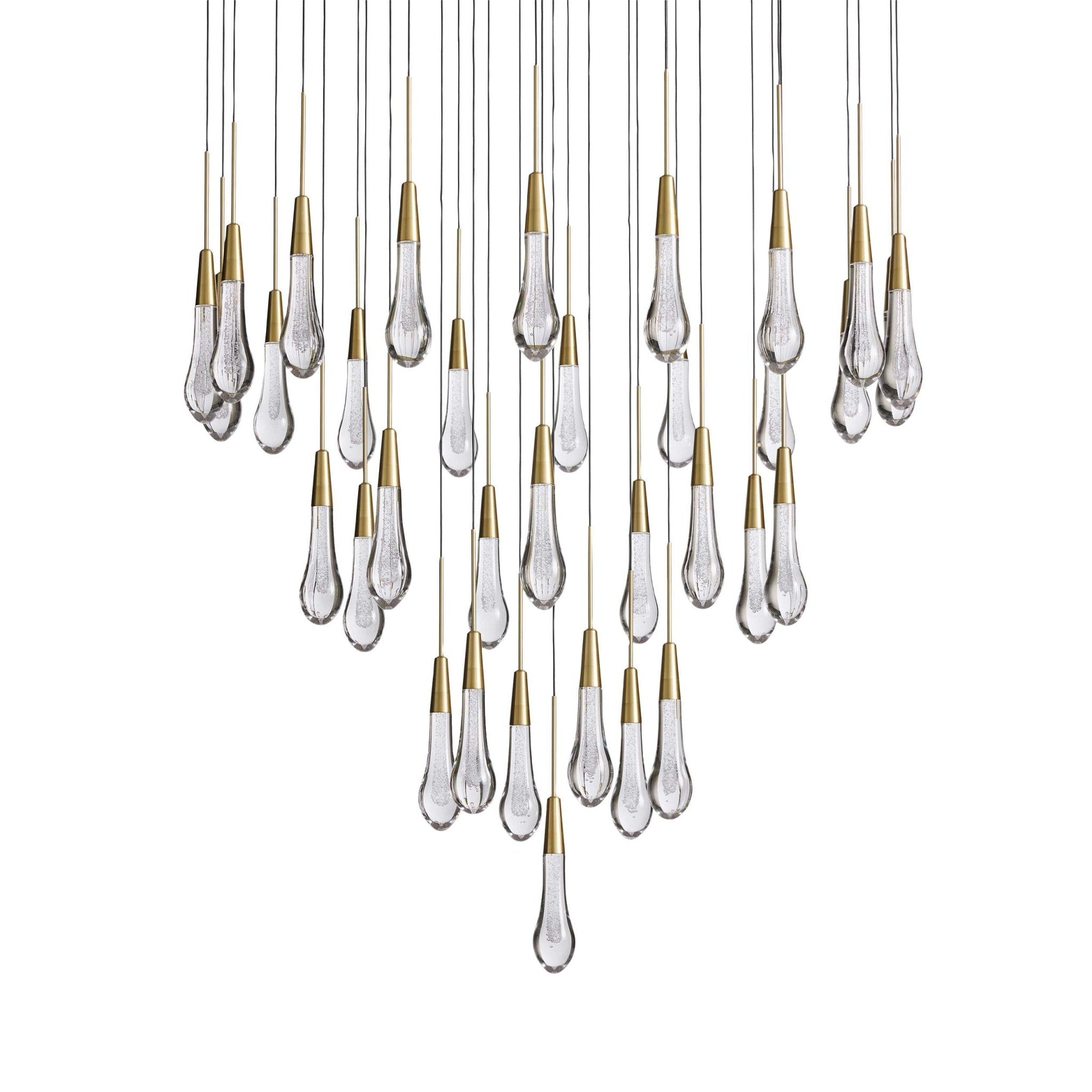 Soltaire Modern 17'' 24'' 36'' 58'' Round Chandelier Lighting - fovolighting