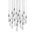 Soltaire Modern 17'' 24'' 36'' 58'' Round Chandelier Lighting - fovolighting