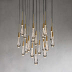 Soltaire Modern 17'' 24'' 36'' 58'' Round Chandelier Lighting - fovolighting
