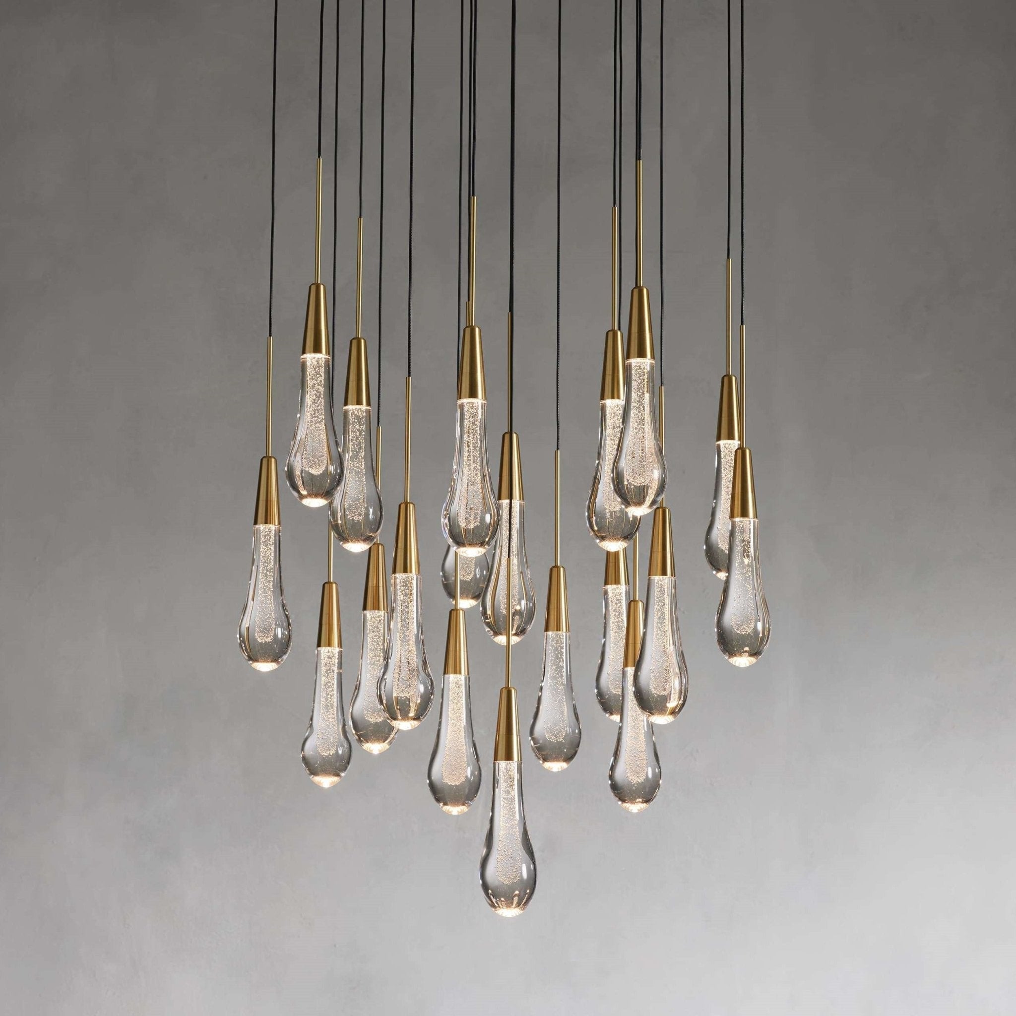 Soltaire Modern 17'' 24'' 36'' 58'' Round Chandelier Lighting - fovolighting